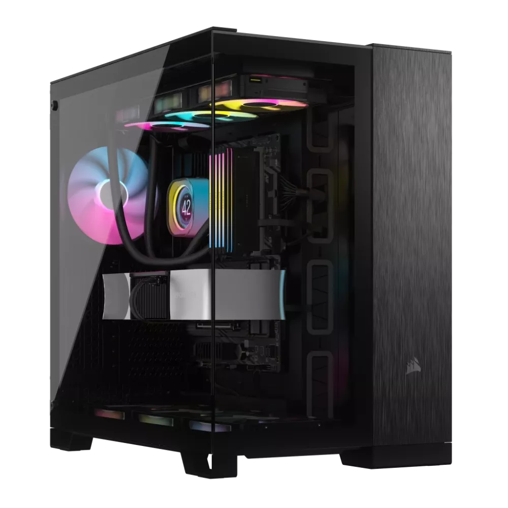 Corsair Dual Chamber PC Case , 6500X , Black/Obsidian Aluminum , Mid-Tower , Power supply included No , ATX