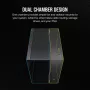 Corsair Dual Chamber PC Case , 6500X , Black/Obsidian Aluminum , Mid-Tower , Power supply included No , ATX