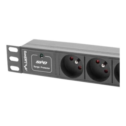 Lanberg Power Distribution Unit (PDU) 10 1U 16A 2m 3x French Outlets , PDU-03E-0200-BK