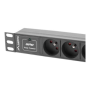 Lanberg Power Distribution Unit (PDU) 10 1U 16A 2m 3x French Outlets , PDU-03E-0200-BK