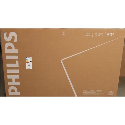 SALE OUT. Philips 50PUS7810/12 50 (126cm) QLED 4K TV , Philips 50PUS7810/12 , 50 , Smart TV , TITAN OS , UHD , Black , DAMAGED PACKAGING