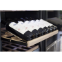 Caso Wine Cooler WineSafe 137 Energy efficiency class G, Free standing, Bottles capacity 137, Stainless steel/Black