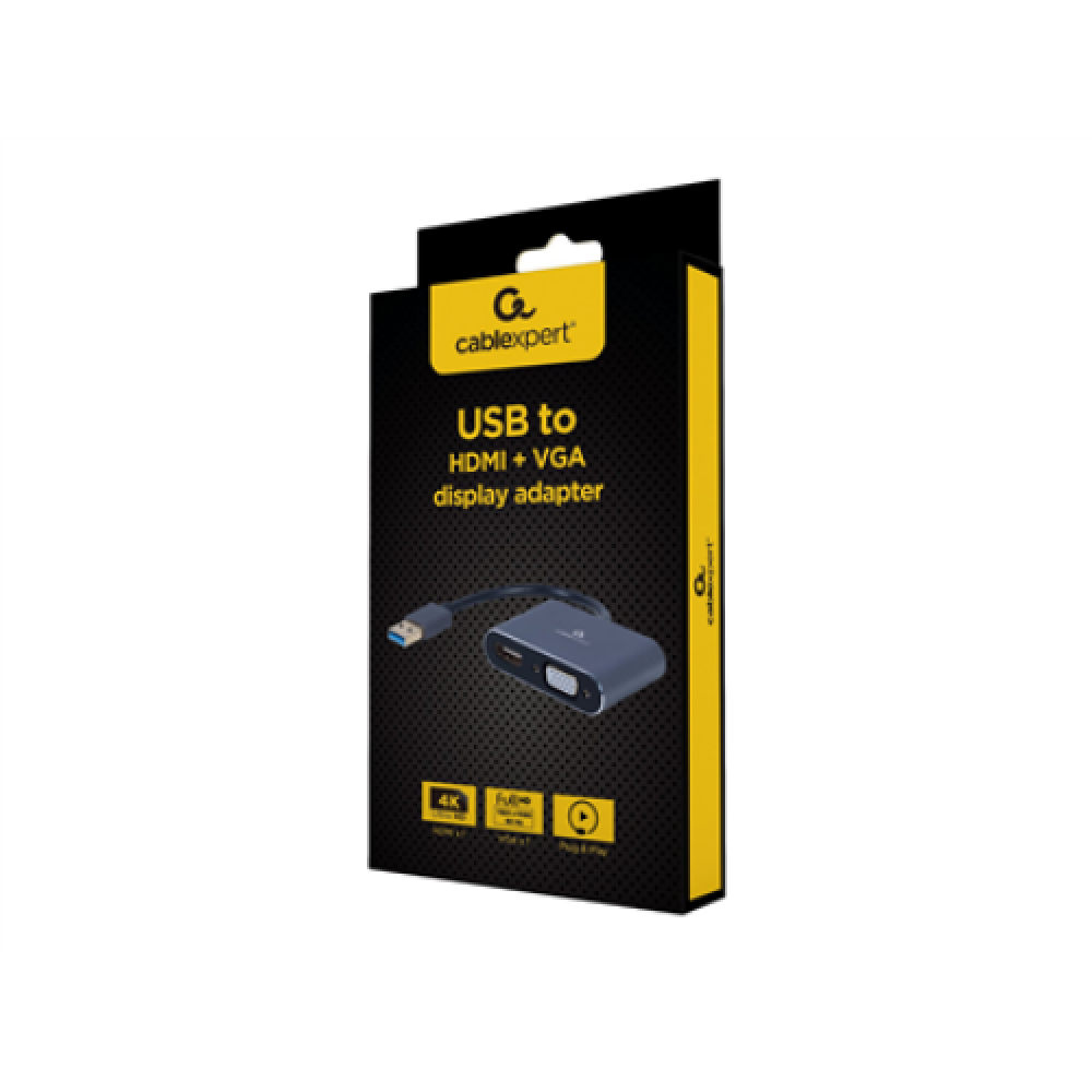 Cablexpert , USB display adapter , A-USB3-HDMIVGA-01 , USB 3.0 Type-A , 0.15 m