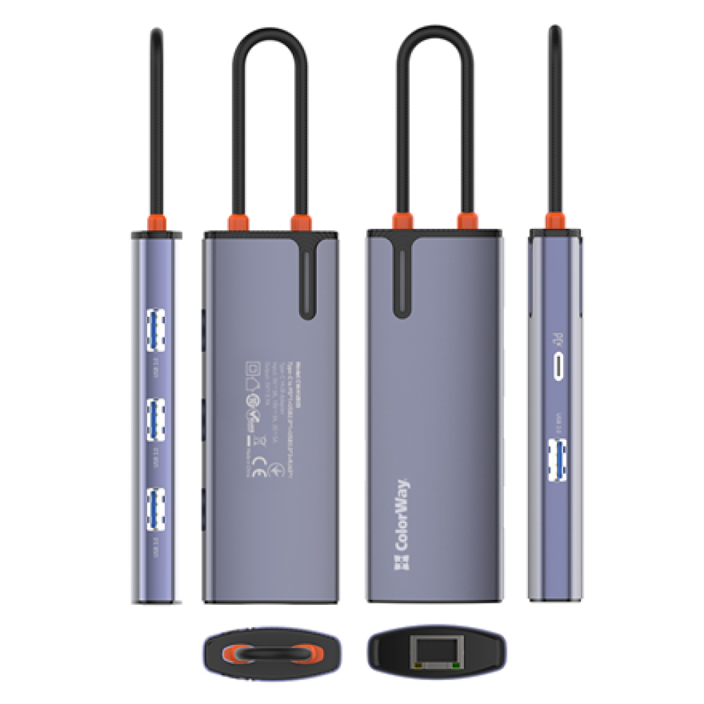 ColorWay 6-in-1 Docking Station , CW-HUB03 , 100 W