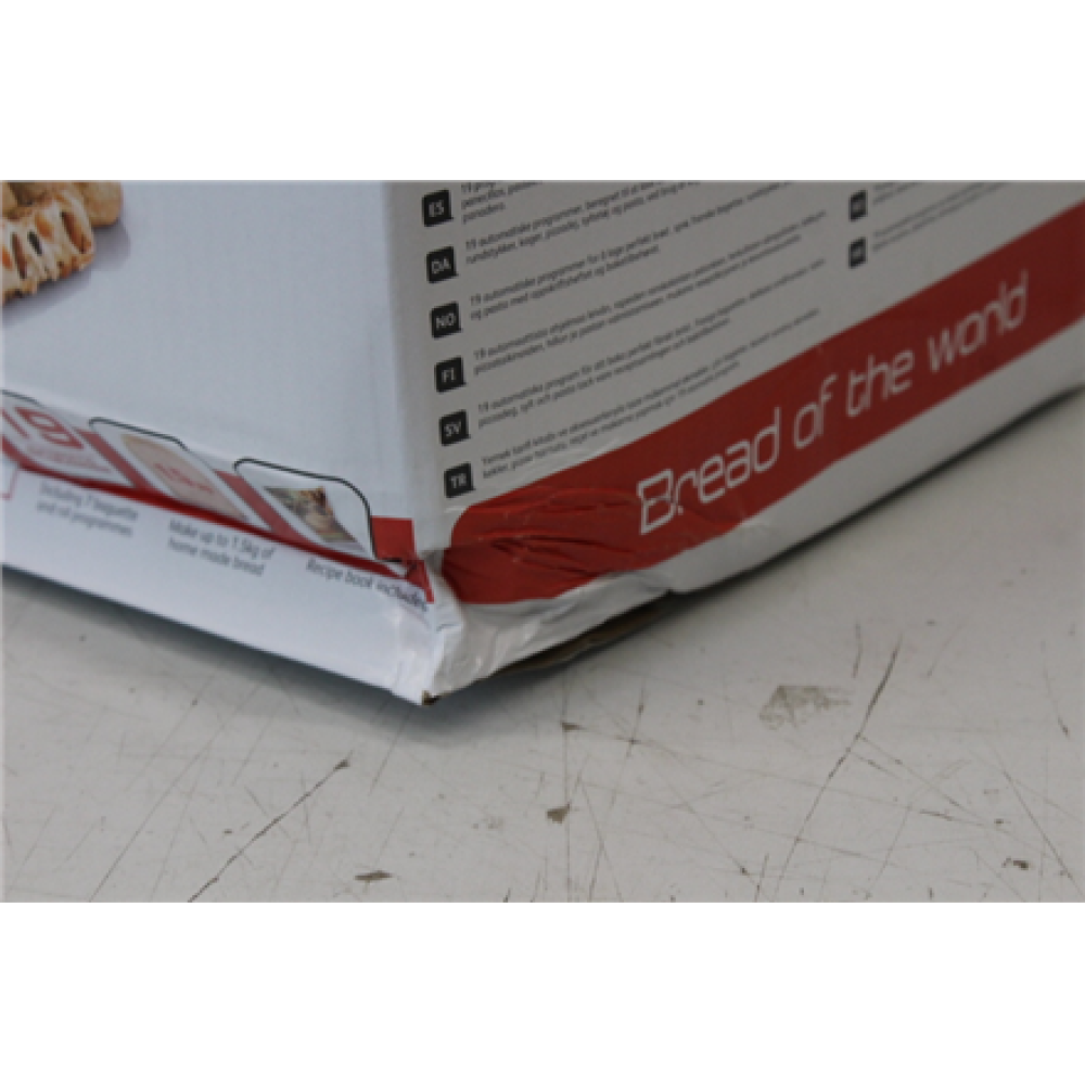 PF611838SO SALE OUT. Tefal PF611838 Bread Maker, 19 programs, 3 bread sizes: 750, 1000, 1500g, Display, Power 1600W, Black , TEFAL Bread Maker , PF611838 , Power 1600 W , Number of programs 19 , Display LCD , Black , DAMAGED PACKAGING, SCRATCHES ON THE SIDES