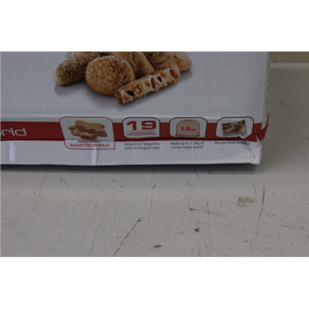 PF611838SO SALE OUT. Tefal PF611838 Bread Maker, 19 programs, 3 bread sizes: 750, 1000, 1500g, Display, Power 1600W, Black , TEFAL Bread Maker , PF611838 , Power 1600 W , Number of programs 19 , Display LCD , Black , DAMAGED PACKAGING, SCRATCHES ON THE SIDES