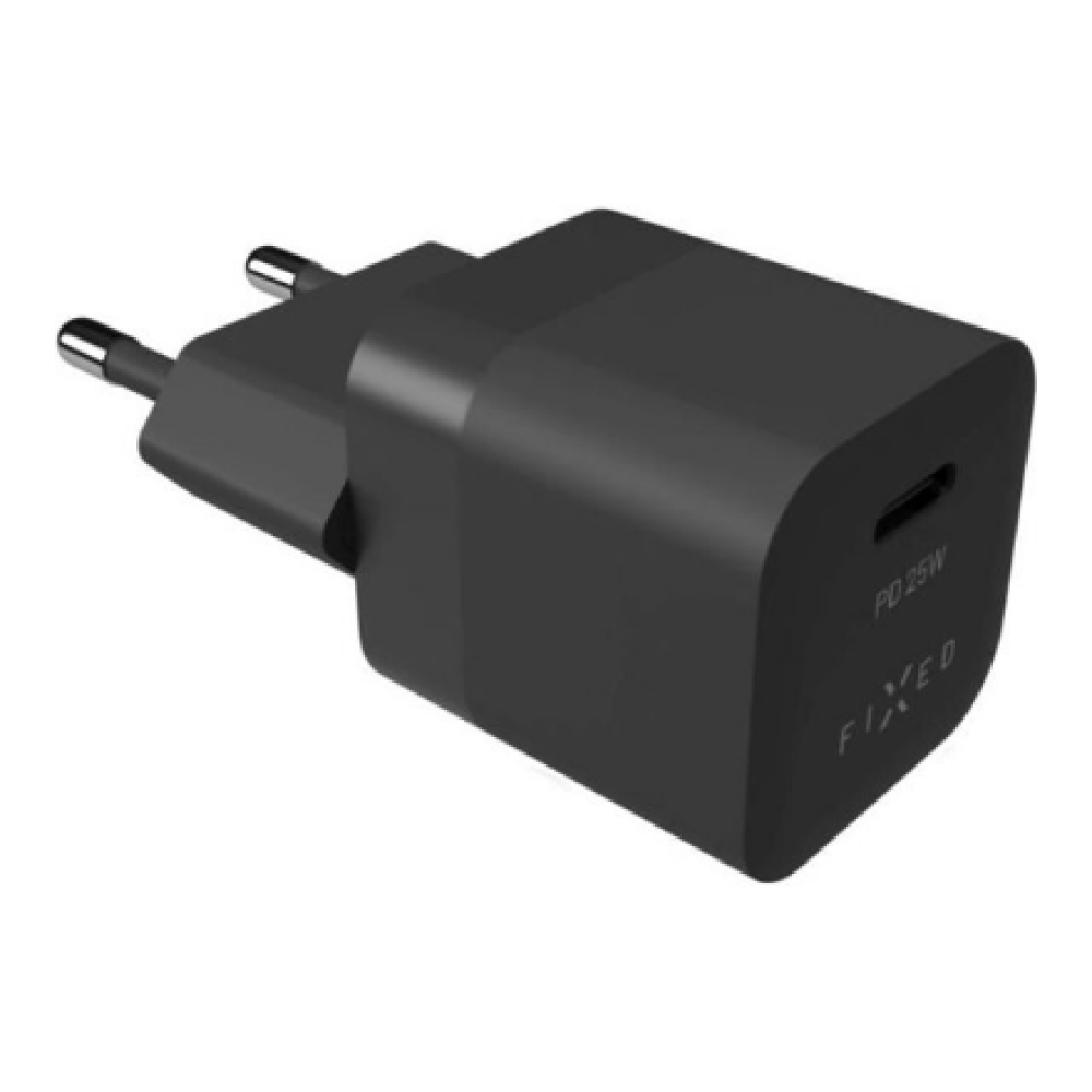 Fixed , Mini USB-C Travel Charger, 25W , FIXC25M-C-BK