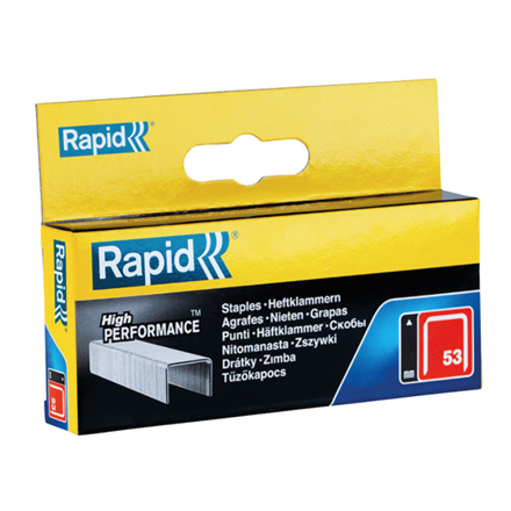 Rapid , 53/10B 10mm Galvanised Staples Box , Staples , 2500 pc(s)
