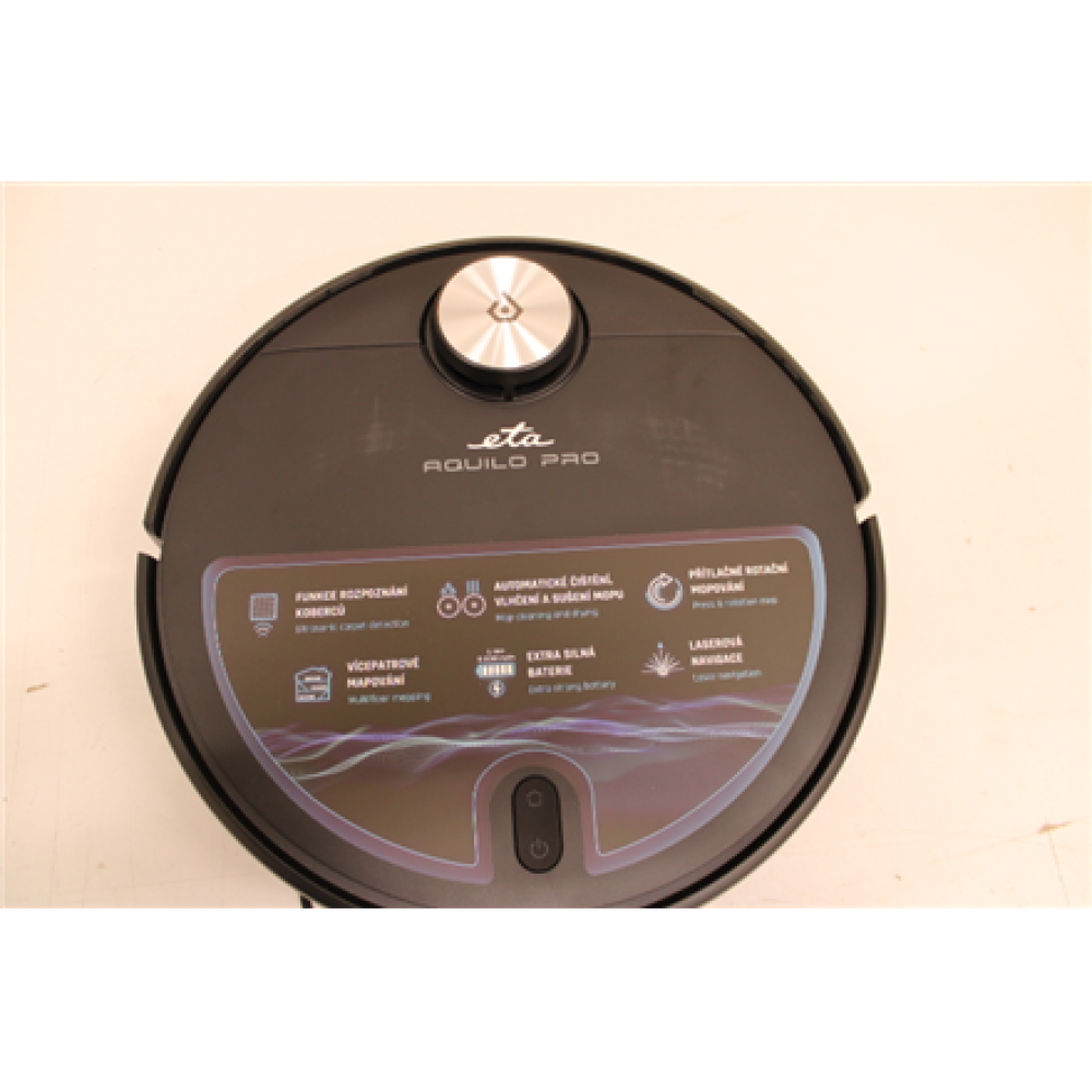 SALE OUT. ETA ETA724390000 Robotic vacuum cleaner ETA Aquilo PRO, Cordless, Operating time 180 min, Volume of dust bag or container 2,5 L, B , ETA Robotic Vacuum Cleaner , ETA724390000 Aquilo PRO , Wet&Dry , Operating time (max) 180 min , Li-ion , 520
