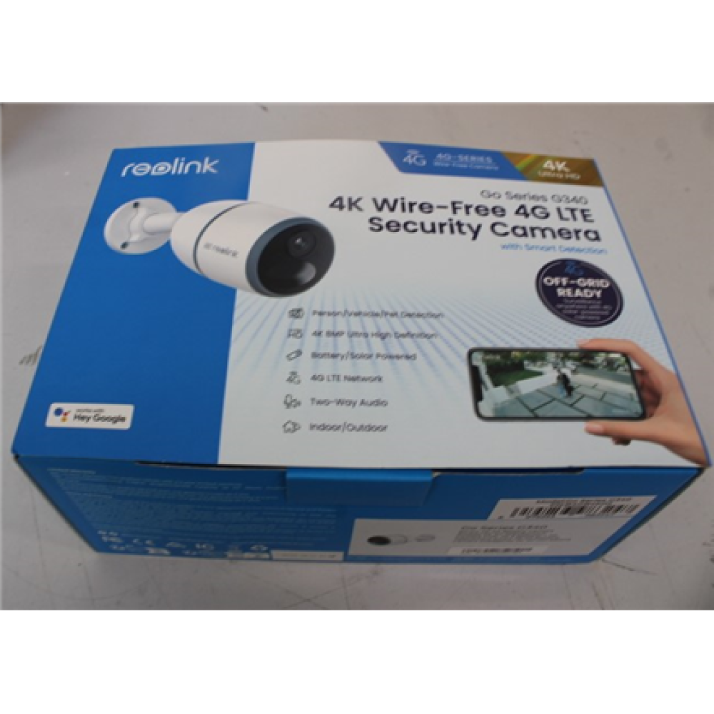 SALE OUT. Reolink Go Series G340 4K 4G LTE Wire Free Camera, White , Reolink 4G LTE Wire Free Camera , Go Series G340 , 23 month(s) , Bullet , 8 MP , Fixed , IP65 , H.265 , Micro SD, Max. 128GB , DEMO