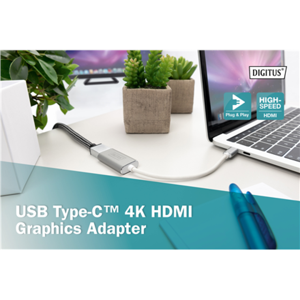 Digitus USB-C 3.2 Gen 1 to HDMI Graphic Adapter , DA-70836