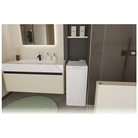 Candy , Washing Machine , TCA284TM5-S , Energy efficiency class A , Top loading , Washing capacity 8 kg , 1200 RPM , Depth 60 cm , Width 41 cm , Display , Digit , White