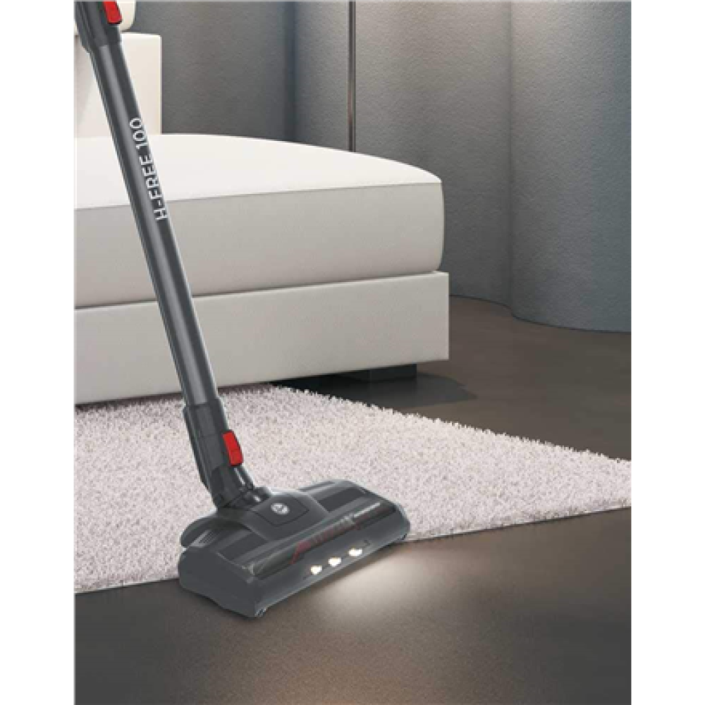 Hoover , Vacuum cleaner , HF122RH 011 , Cordless operating , Handstick and Handheld , 22 V , Operating time (max) 40 min , Silver/Red