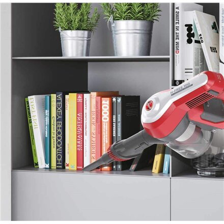 Hoover , Vacuum cleaner , HF122RH 011 , Cordless operating , Handstick and Handheld , 22 V , Operating time (max) 40 min , Silver/Red