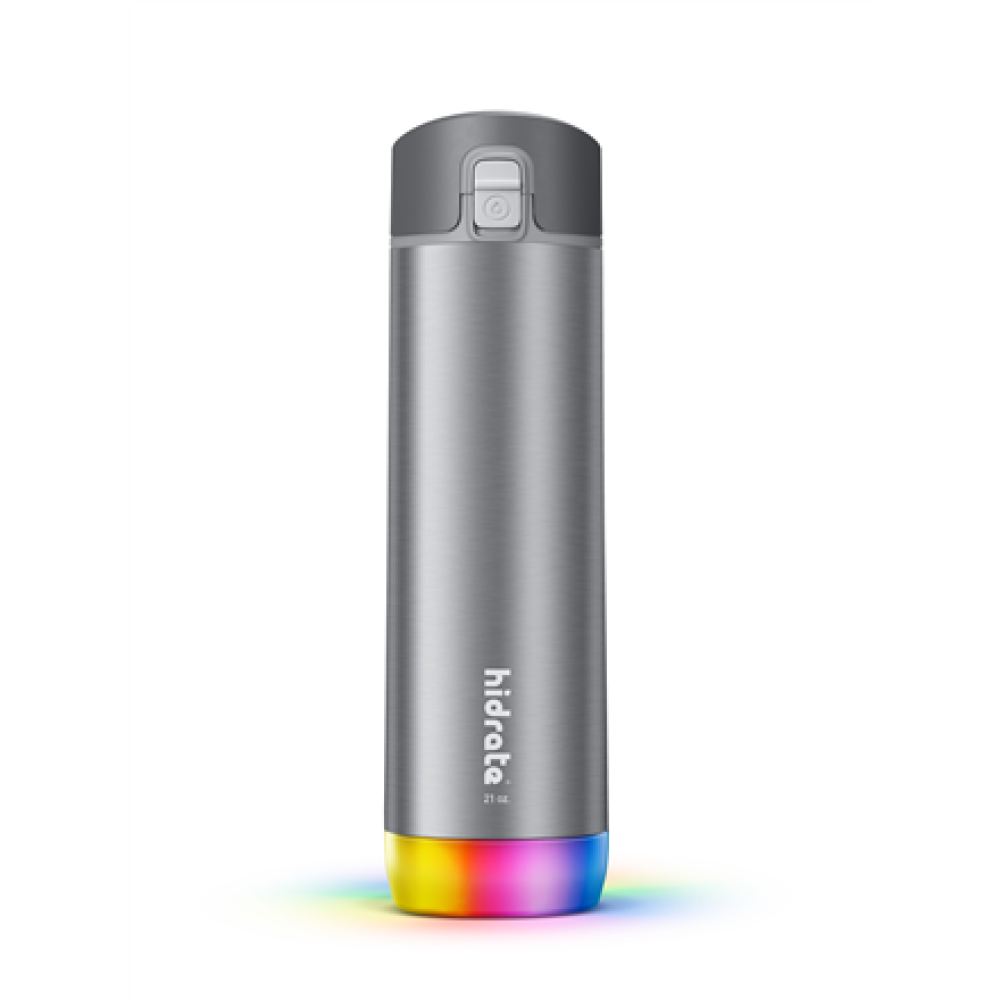 HidrateSpark PRO Chug smart drink bottle, 0.62 L, silver