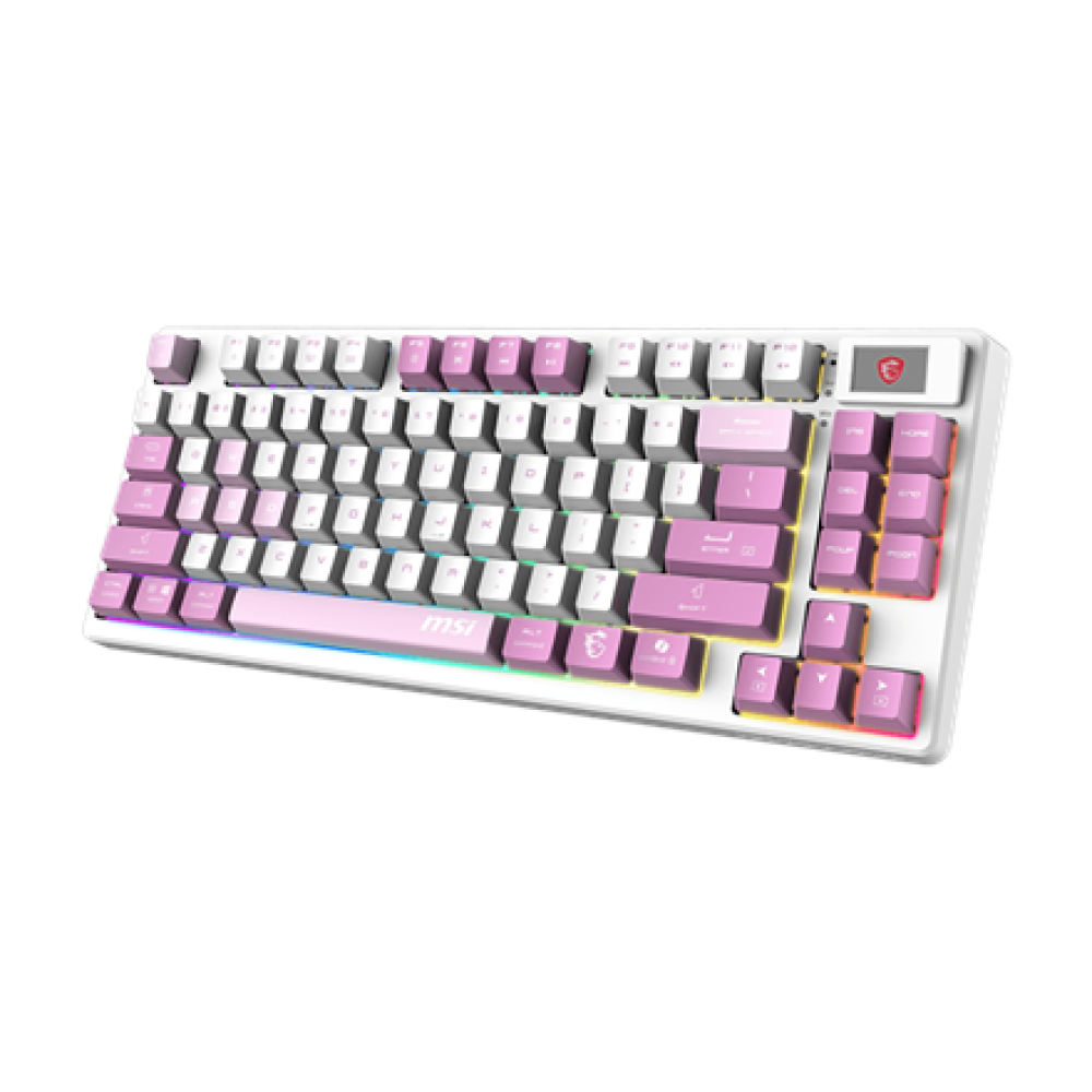MSI FORGE GK600 TKL WIRELESS VIOLET , Gaming keyboard , Wireless , US , 2.4 GHz Wireless, Bluetooth, USB 2.0 , Mechanical Linear