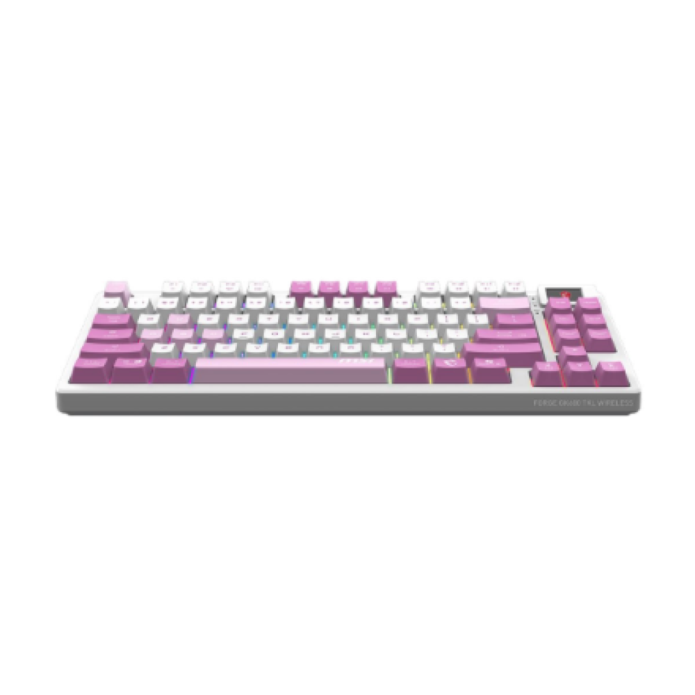 MSI FORGE GK600 TKL WIRELESS VIOLET , Gaming keyboard , Wireless , US , 2.4 GHz Wireless, Bluetooth, USB 2.0 , Mechanical Linear