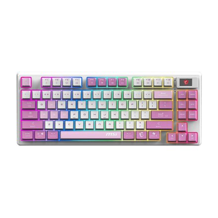MSI FORGE GK600 TKL WIRELESS VIOLET , Gaming keyboard , Wireless , US , Mechanical Linear