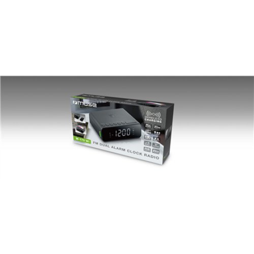 Muse , Alarm function , M-175 WI , AUX in , Alarm Clock , Black