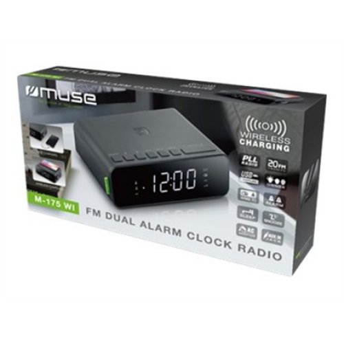 Muse , Alarm function , M-175 WI , AUX in , Alarm Clock , Black