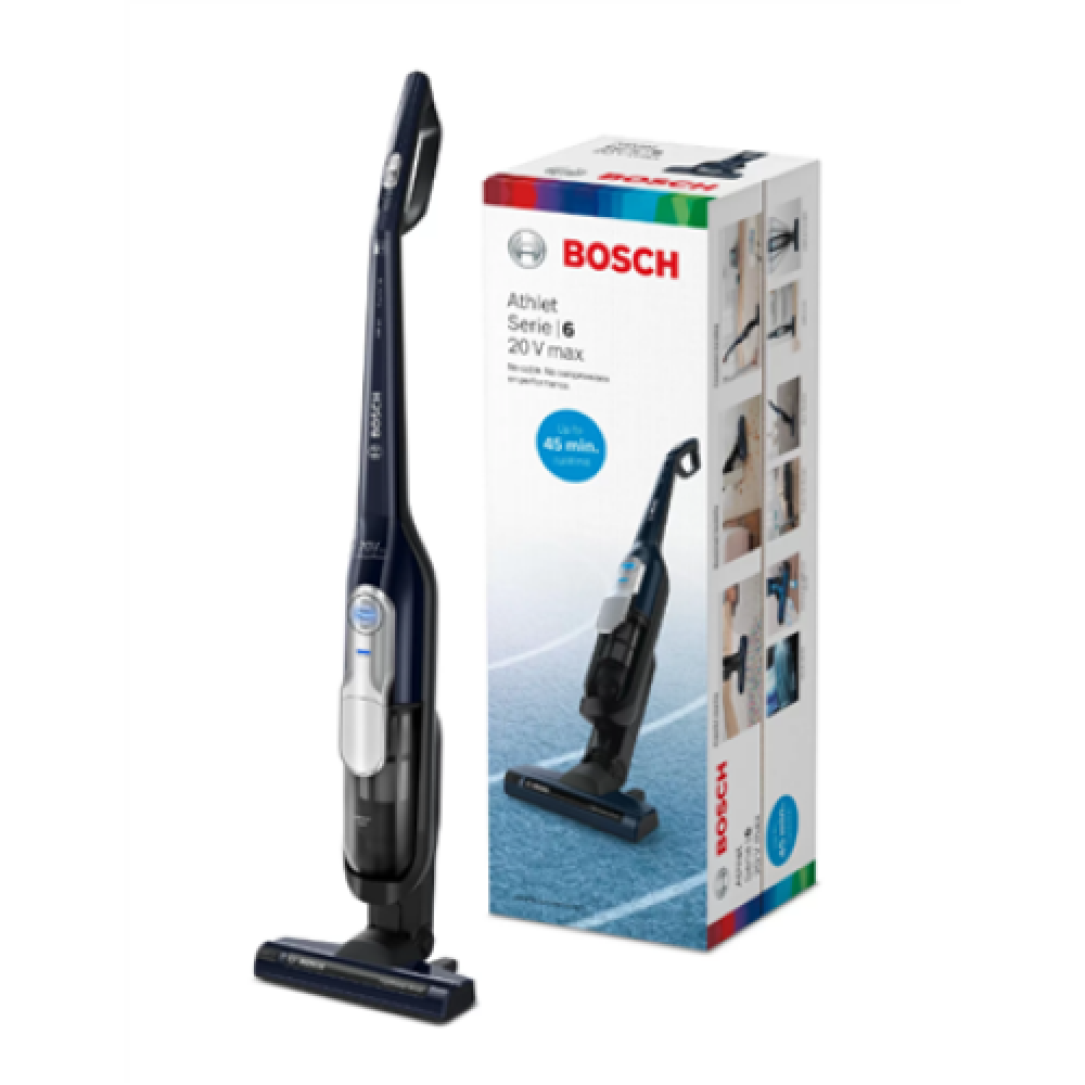 Bosch , Vacuum cleaner , Athlet 20Vmax BCH85N , Cordless operating , Handstick , - W , 18 V , Operating time (max) 45 min , Blue , Warranty 24 month(s) , Battery warranty 24 month(s)