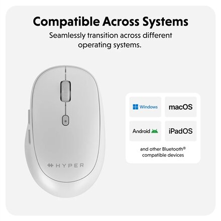 Hyper Next Bluetooth Mouse , Wireless , White