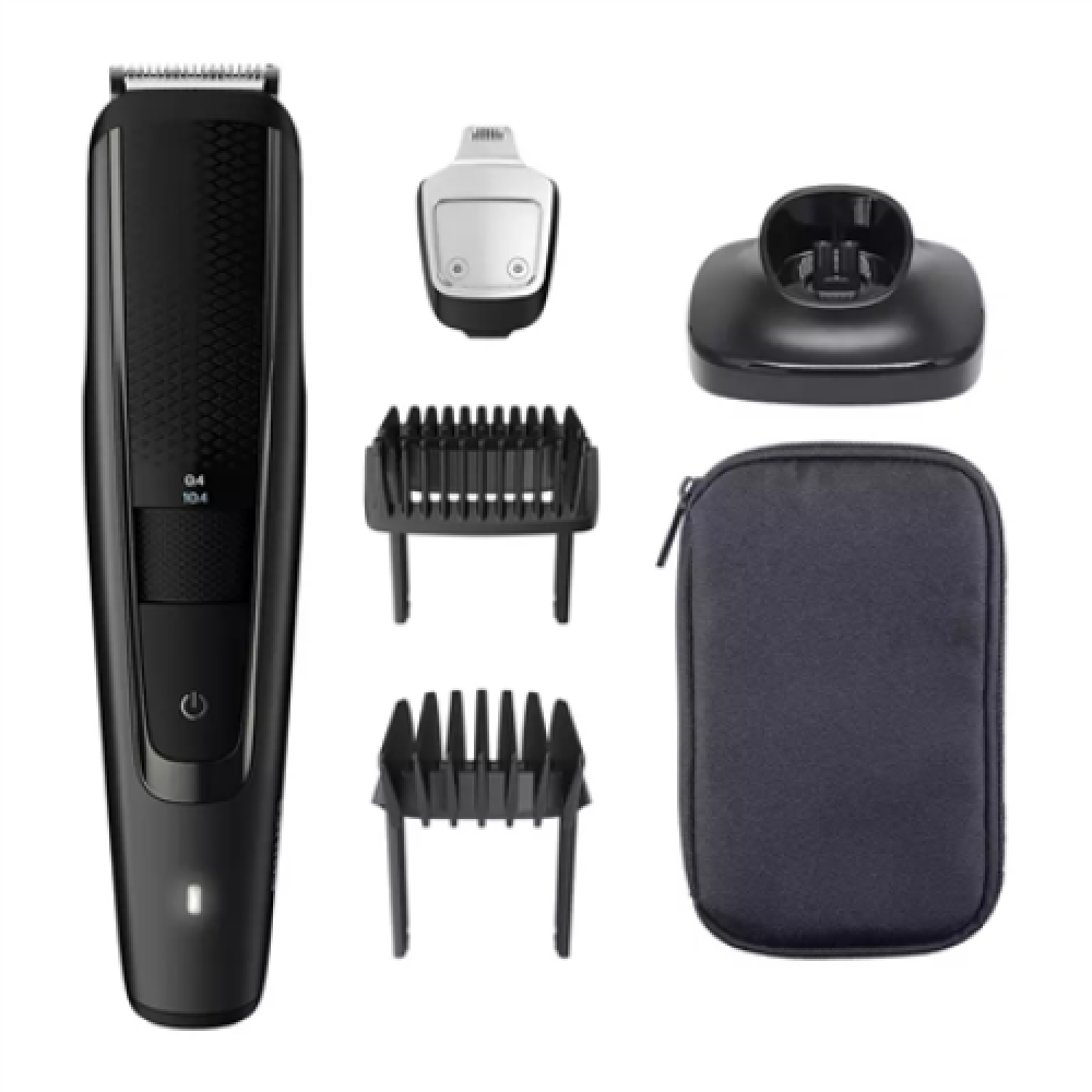 Philips Beard trimmer BT5515/15 Series 5000 Operating time (max) 90 min, Number of length steps 40, Step precise 0.2 mm, Lithium Ion, Black, Cord or Cordless