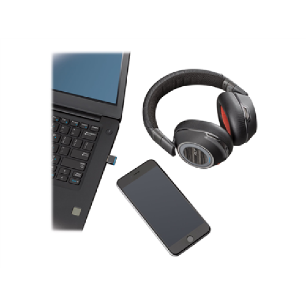 Poly VOYAGER 8200 UC,B8200,BLACK,WW Poly USB-A Headset Built-in microphone Black Wireless USB Type-A Bluetooth