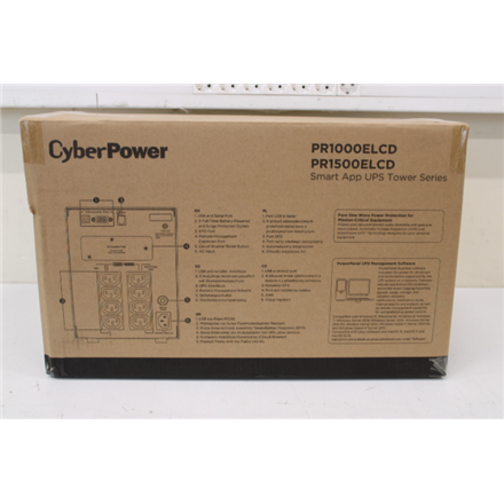 SALE OUT.CyberPower PR1500ELCD Smart App UPS Systems CyberPower Smart App UPS Systems PR1500ELCD 1500 VA 1350 W , CyberPower , Smart App UPS Systems , PR1500ELCD , 1500 VA , 1350 W , DAMAGED PACKAGING