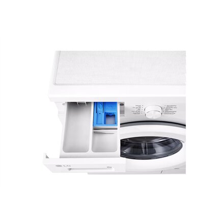 LG Washing Machine , F4X1008NWH , Energy efficiency class A , Front loading , Washing capacity 8 kg , 1400 RPM , Depth 56 cm , Width 60 cm , Display , LCD , Steam function , Direct drive , Wi-Fi , White