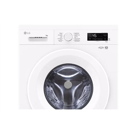 LG Washing Machine , F4X1008NWH , Energy efficiency class A , Front loading , Washing capacity 8 kg , 1400 RPM , Depth 56 cm , Width 60 cm , Display , LCD , Steam function , Direct drive , Wi-Fi , White
