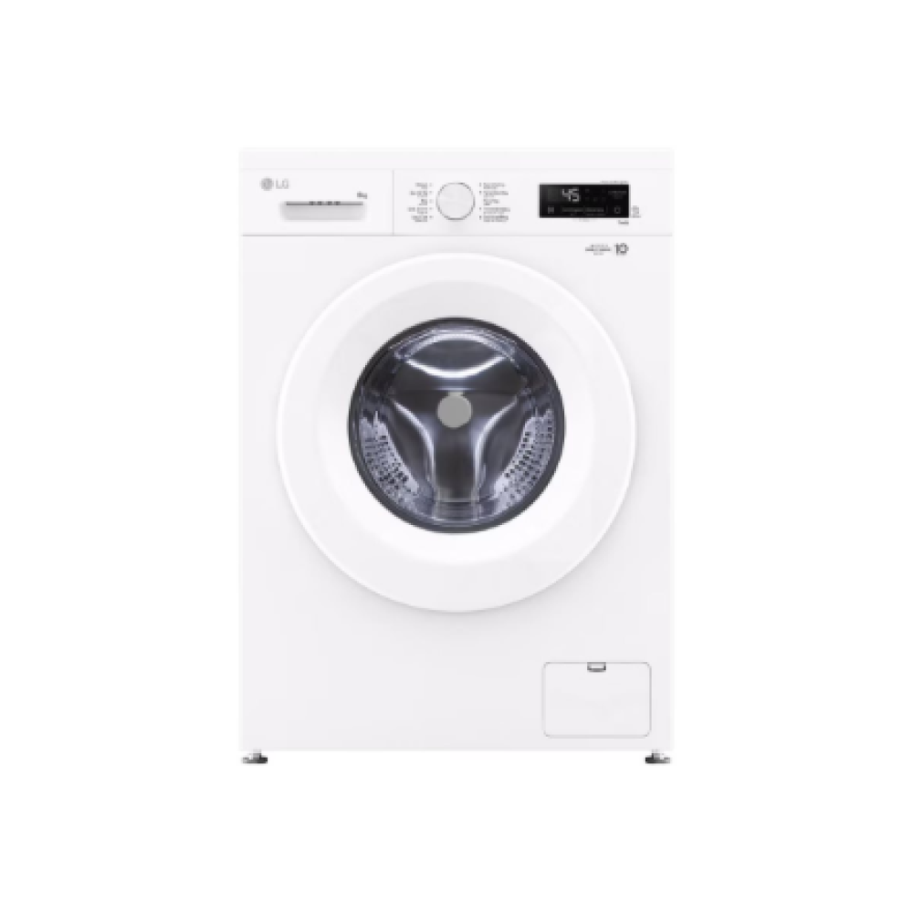LG Washing Machine , F4X1008NWH , Energy efficiency class A , Front loading , Washing capacity 8 kg , 1400 RPM , Depth 56 cm , Width 60 cm , Display , LCD , Steam function , Direct drive , Wi-Fi , White