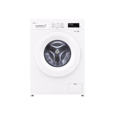 LG Washing Machine , F4X1008NWH , Energy efficiency class A , Front loading , Washing capacity 8 kg , 1400 RPM , Depth 56 cm , Width 60 cm , Display , LCD , Steam function , Direct drive , Wi-Fi , White