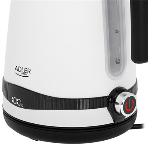 Adler , Kettle , AD 1295w , Electric , 2200 W , 1.7 L , Stainless steel , 360° rotational base , White