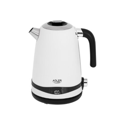Adler , Kettle , AD 1295w , Electric , 2200 W , 1.7 L , Stainless steel , 360° rotational base , White