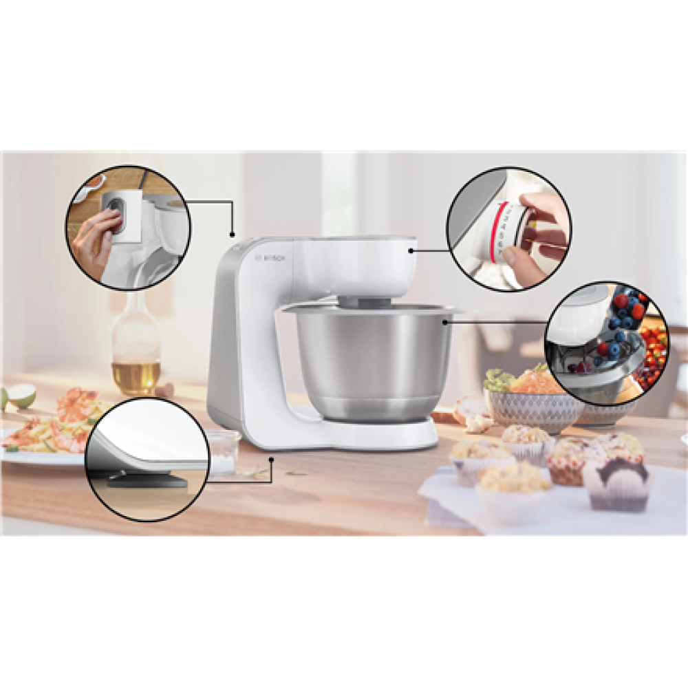 Bosch , Kitchen Machine , MUM58200 , 1000 W , Number of speeds 7 , Bowl capacity 3.9 L , White