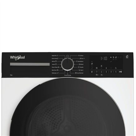 Whirlpool Dryer Machine , WPS D8 WBS EE , Energy efficiency class D , Front loading , 8 kg , Heat pump , Digital , Depth 55 cm , White