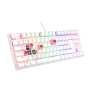 Genesis THOR 303 , Mechanical Gaming Keyboard , Wired , US , White , USB Type-A , Outemu Peach Silent