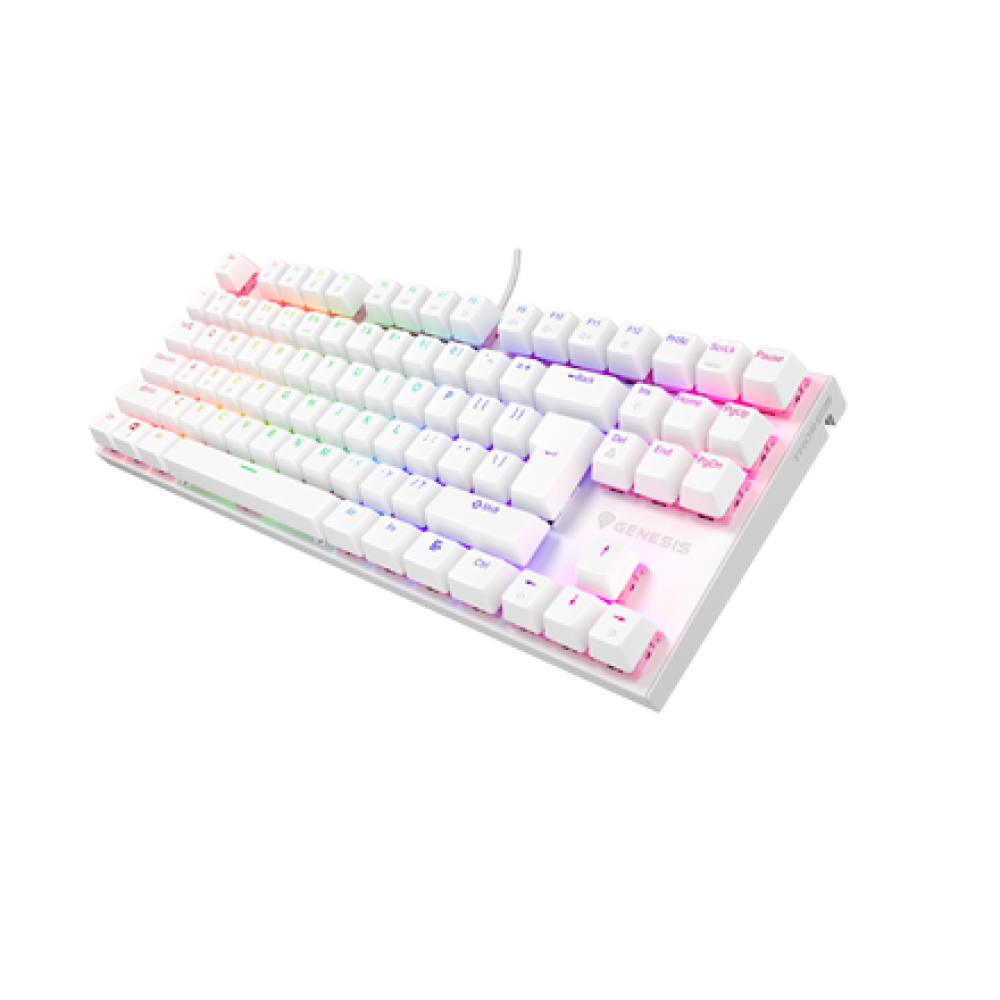 Genesis , THOR 303 , Mechanical Gaming Keyboard , Wired , US , White , USB-A , Outemu Peach Silent