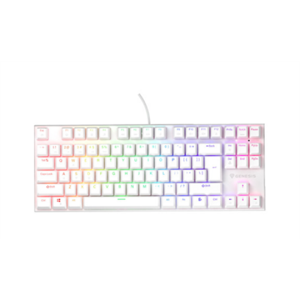 Genesis THOR 303 , Mechanical Gaming Keyboard , Wired , US , White , USB Type-A , Outemu Peach Silent
