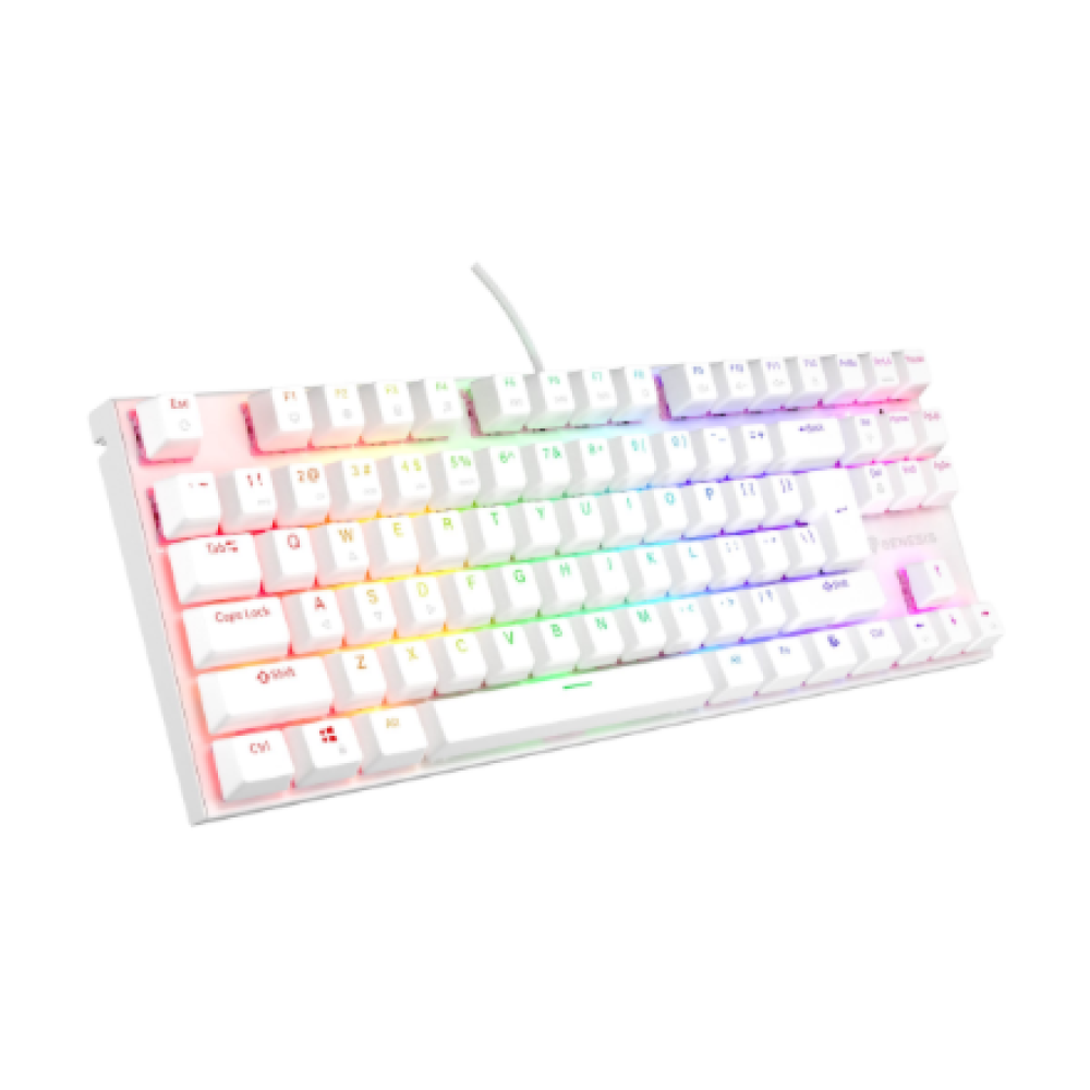 Genesis , THOR 303 , Mechanical Gaming Keyboard , Wired , US , Outemu Peach Silent , White