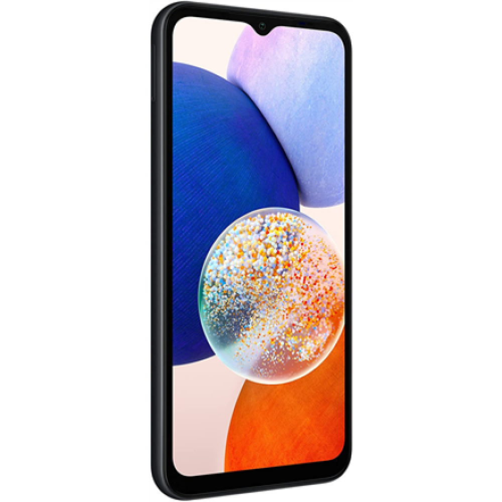 Samsung , Galaxy , A14 A145 , Black , 6.6 , PLS LCD , Mediatek MT6769 , Helio G80 (12 nm) , Internal RAM 4 GB , 64 GB , microSDXC , Dual SIM , Nano-SIM , 3G , 4G , Main camera 50 + 5 + 2 MP , Secondary camera 13 MP , Android , 13 , 5000 mAh