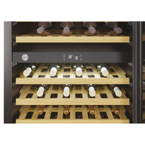 Hoover , Wine Cooler , HWCB 60/N , Energy efficiency class G , Free standing , Bottles capacity 46 , Cooling type , Black