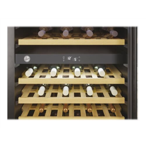 Hoover , Wine Cooler , HWCB 60/N , Energy efficiency class G , Free standing , Bottles capacity 46 , Cooling type , Black