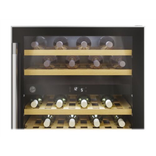 Hoover , Wine Cooler , HWCB 60/N , Energy efficiency class G , Free standing , Bottles capacity 46 , Cooling type , Black