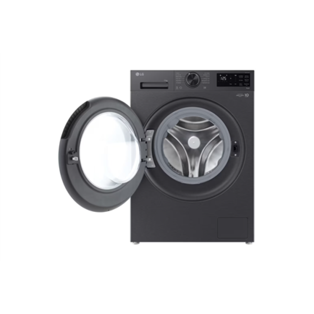 LG Washing machine , F4X5011TBB , Energy efficiency class A , Front loading , Washing capacity 11 kg , 1400 RPM , Depth 57 cm , Width 60 cm , Display , LED , Steam function , Direct drive , Wi-Fi , Matte Black