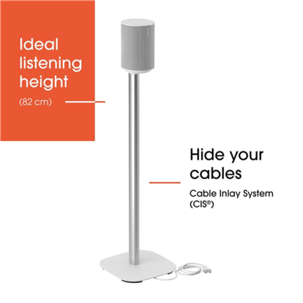 Vogels Floor stand , SFS 4113 Sonos speaker stand for Era 100 , Maximum weight (capacity) 2 kg , White