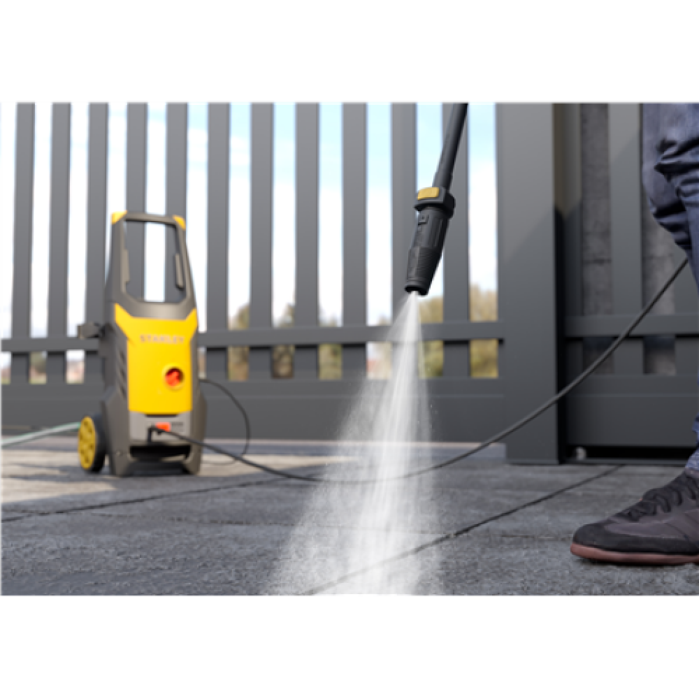 STANLEY SXPW14PE High Pressure Washer with Patio Cleaner (1400 W, 110 bar, 390 l/h) , Stanley 1400 W , 110 bar , 390 l/h