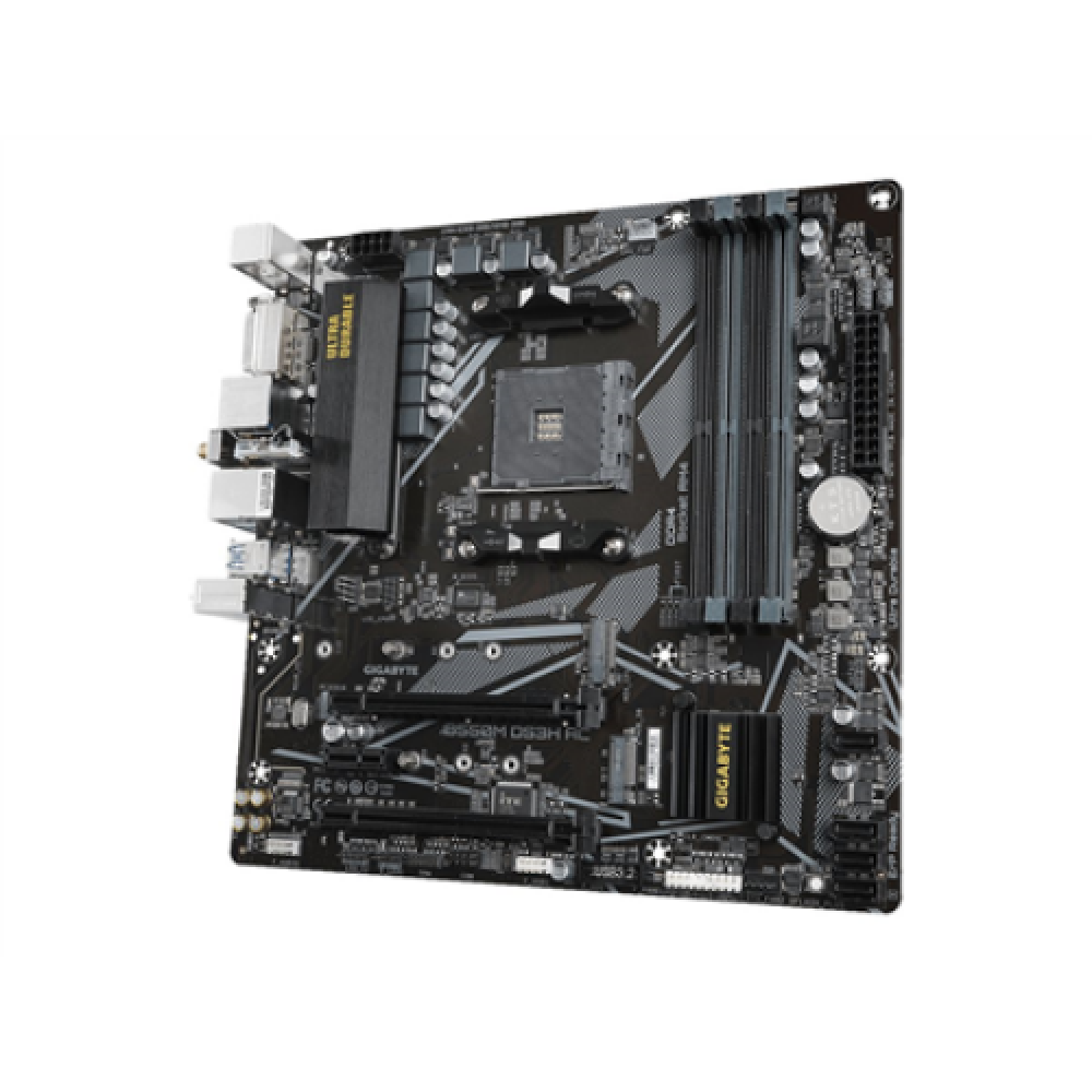 Gigabyte , B550M DS3H AC 1.0/1.1/1.2/1.3/1.5 M/B , Processor family AMD , Processor socket AM4 , DDR4 DIMM , Memory slots 4 , Supported hard disk drive interfaces SATA, M.2 , Number of SATA connectors 4 , Chipset AMD B550 , Micro ATX