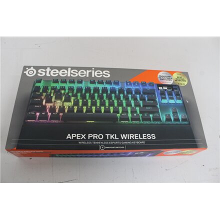 SALE OUT. , SteelSeries , Gaming Keyboard , Apex Pro TKL (2023) , Black , Gaming keyboard , Wireless , RGB LED light , US , DEMO , Omnipoint 2.0 Adjustable Switches